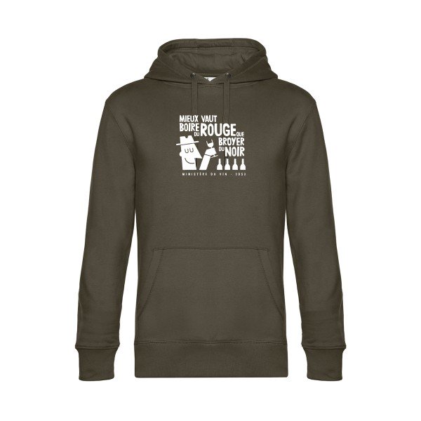 Mieux-vaut sweat shirt original Khaki flex Blanc impression Face