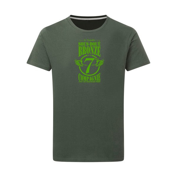 7ème Compagnie Crew vert pomme -Flex vert pomme sur T-shirt SG  Thyme  2XL