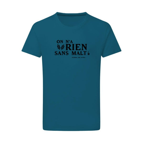 On n'a rien sans malt - Flex noir Tshirt original Petrol  2XL