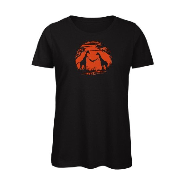 girafe- - t-shirt original femme Black