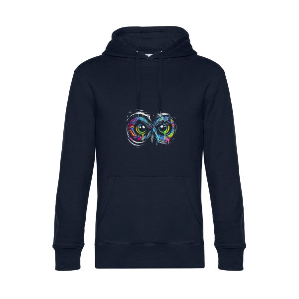 INFINIMENT-CHOUETTE- Sweat à capuche original Navy Blue - RueDuTeeshirt