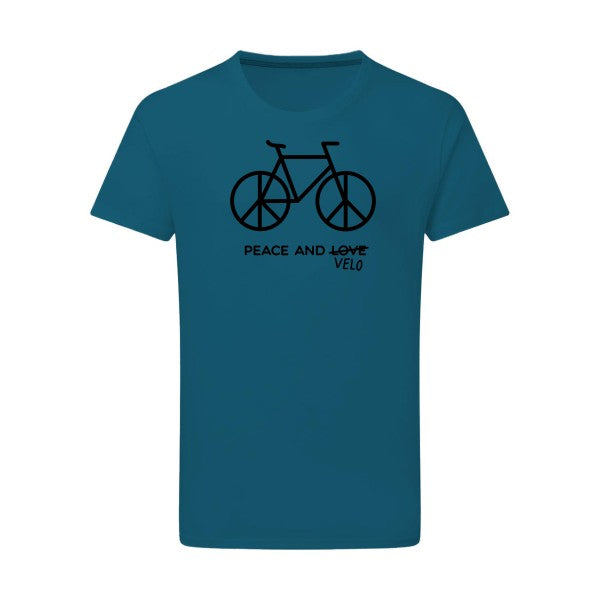 Peace and vélo - Flex noir Tshirt original Petrol  2XL