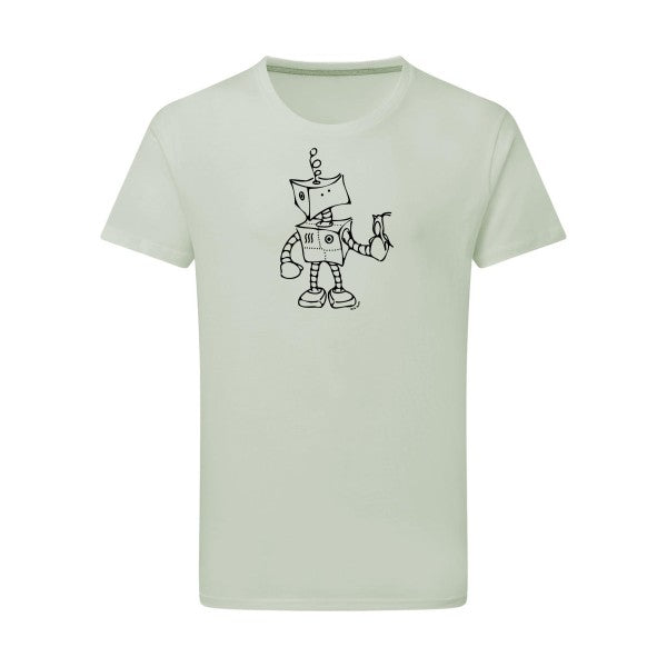 Robot & Bird - Flex noir Tshirt original Pastel Macchiato  2XL