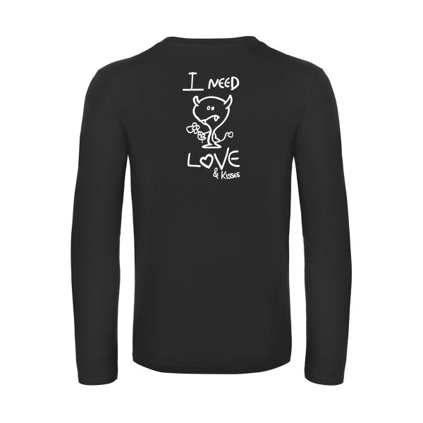 lover - t shirt- manches- longues- original- humour- Black impression Dos