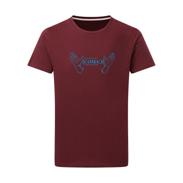 comac - Flex bleu clair Tshirt original Burgundy  2XL