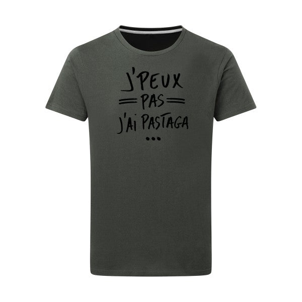 J'peux pas j'ai pastaga noir -Flex noir sur T-shirt SG  Charcoal  5XL