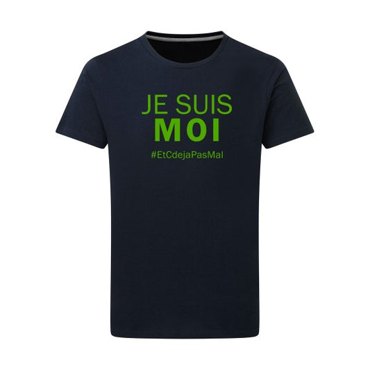 Je suis moi vert pomme -Flex vert pomme sur T-shirt SG  Navy  5XL