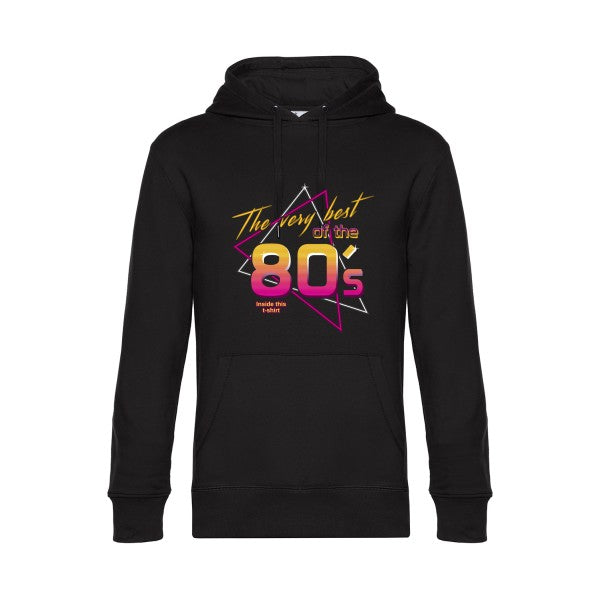 annee-80s- Sweat à capuche original Black - RueDuTeeshirt