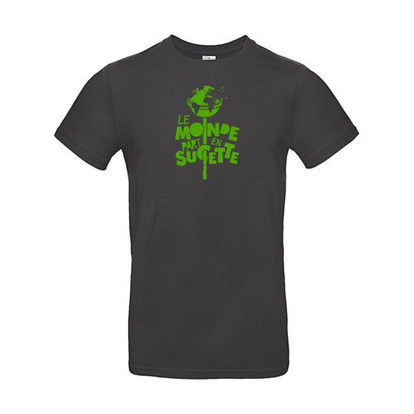 Le Monde part en Sucette Flex Vert pomme |E190 T-shirt|Used Black||2XL