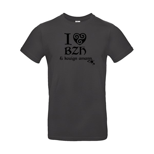 Love BZH & kouignFlex noir- T-shirt E190|Used Black||2XL