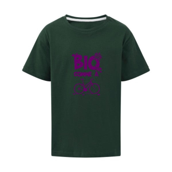 Bio comme un vélo Flex Violet SG - Kids T-shirt enfant Bottle Green Taille 152 (11-12/2XL)