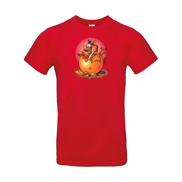 T-shirt humour original Dragon Surprise T Shirt couleur Red
