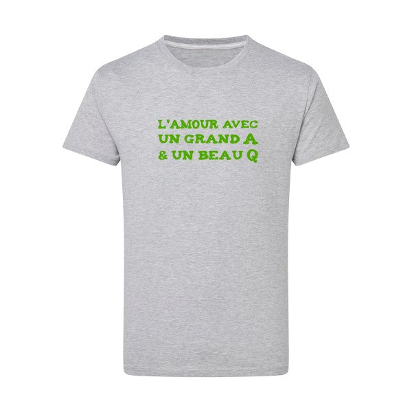 L'Amour avec un grand A et un beau Q ! - Flex Vert pomme Tshirt original Light Oxford  5XL