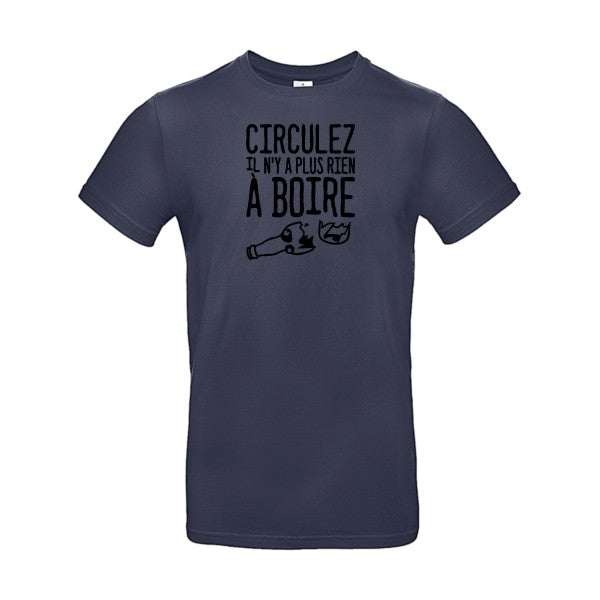 Circulez il n'y a plus rien à boire flex noir B&C - E190 T-shirt|Navy Blue||2XL