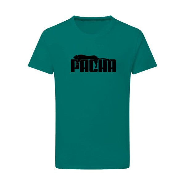 Pacha noir -Flex noir sur T-shirt SG  Emerald Green  2XL