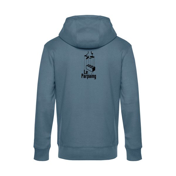 le-parpaing sweat shirt original nordic blue flex Noir impression Dos