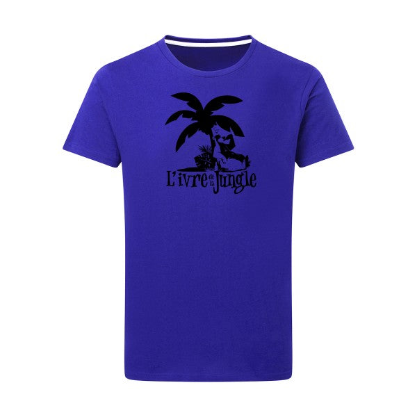 L'ivre de la jungle noir -Flex noir sur T-shirt SG  Royal Blue  5XL