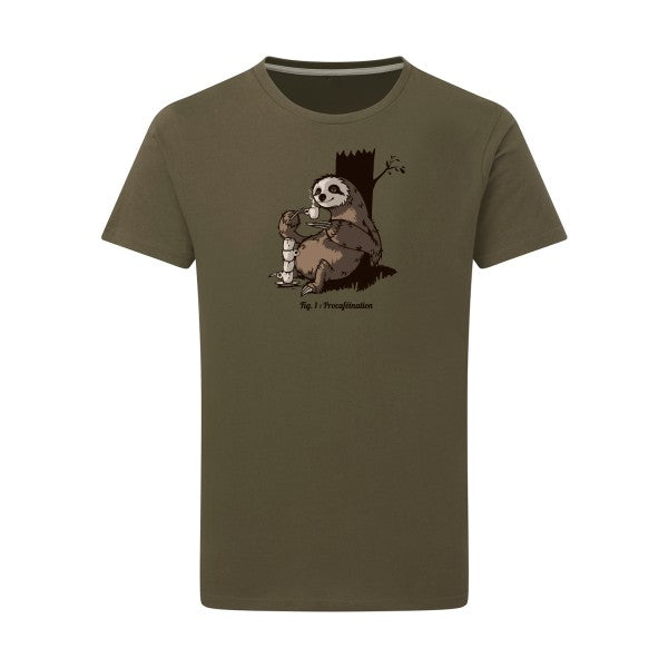 T-shirt homme Procaféination - T-shirt humoristique pour les accros au café Military Green 2XL