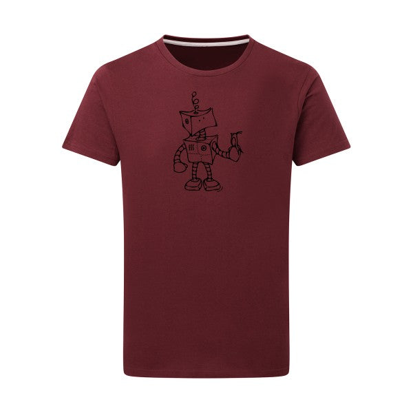 Robot & Bird - Flex noir Tshirt original Burgundy  2XL