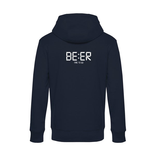 TIME-TO-GO sweat shirt original Navy Blue flex Blanc impression Dos