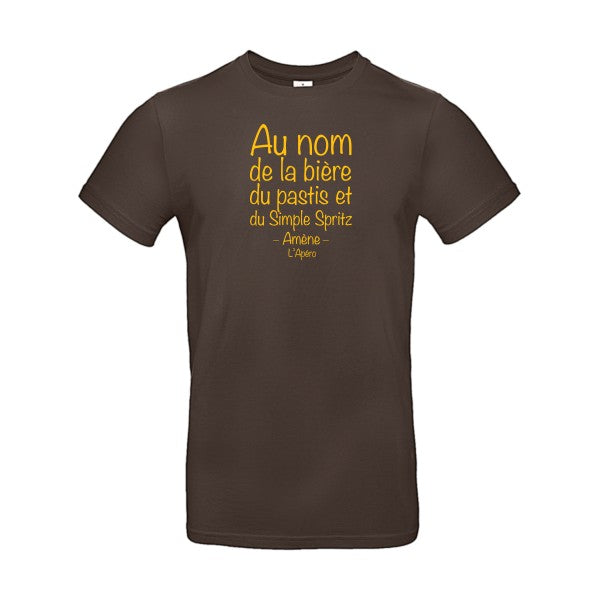 prière de l'apéroFlex jaune or - E190 T-shirt|Brown||2XL