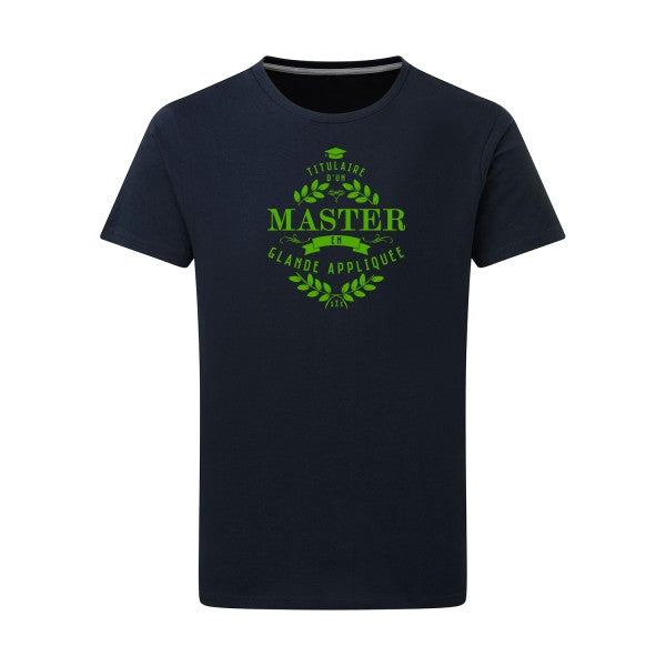 Master en glande appliquée vert pomme -Flex vert pomme sur T-shirt SG  Navy  5XL