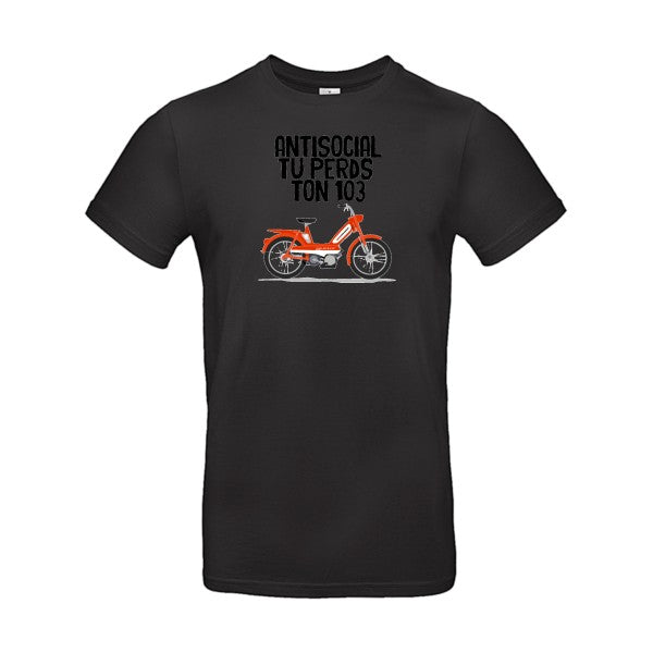 T-shirt humour original Antisocial T Shirt couleur Black