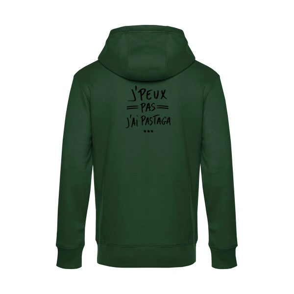 J-peux-pas-j-ai-pastaga sweat shirt original Bottle Green flex Noir impression Dos