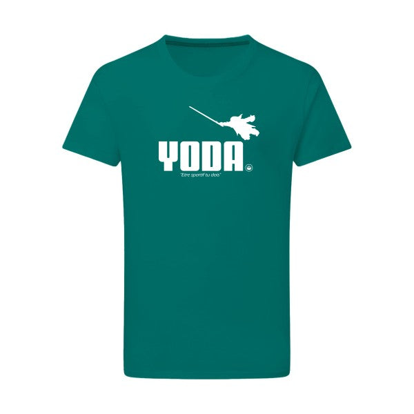 Yoda Blanc -Flex Blanc sur T-shirt SG  Emerald Green  2XL