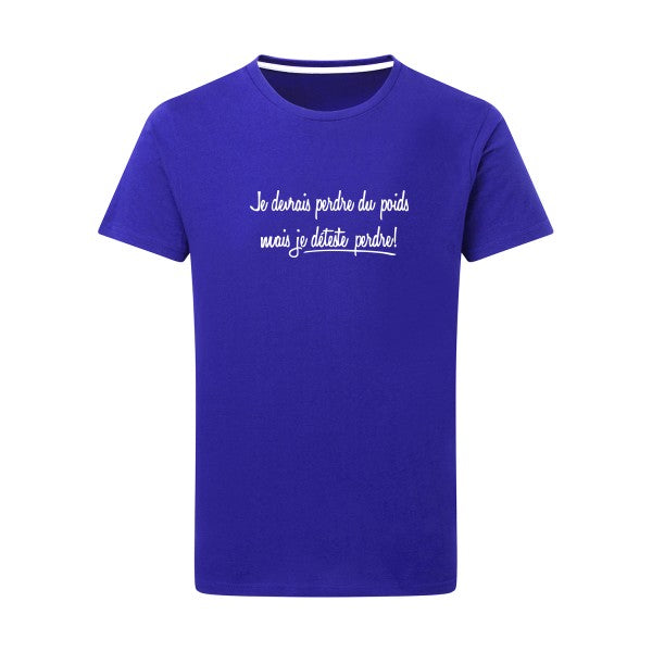 Né pour gagner Blanc -Flex Blanc sur T-shirt SG  Royal Blue  5XL