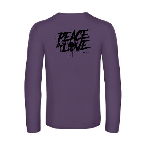 peace or no peace - t shirt- manches- longues- original- humour- Urban Purple impression Dos