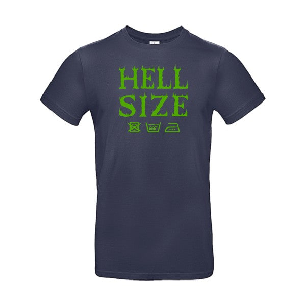 HELL SIZE ! flex Vert pomme B&C - E190 T-shirt|Navy Blue||2XL