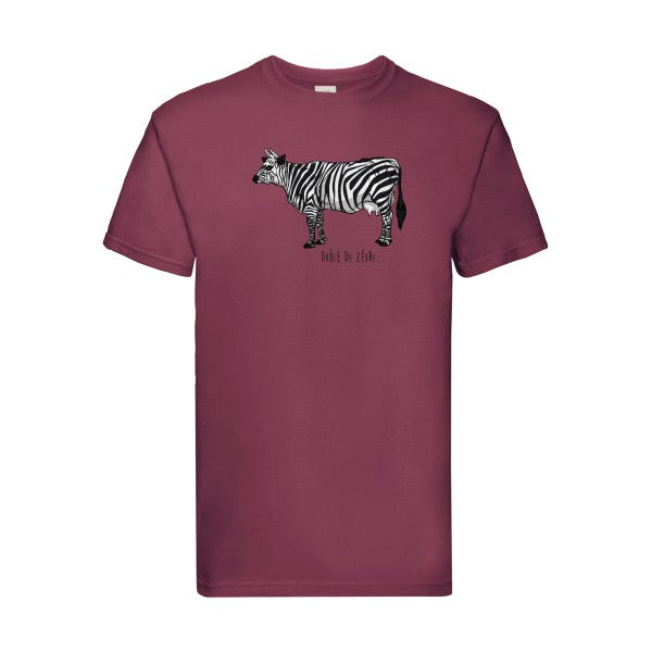 drole de zebre Fruit of the loom 205 g/m² T-shirt/ bordeaux