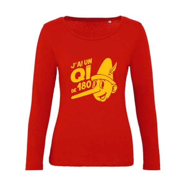 Quotient intellectuel jaune Or |   T shirt manches longues femme|100% bio