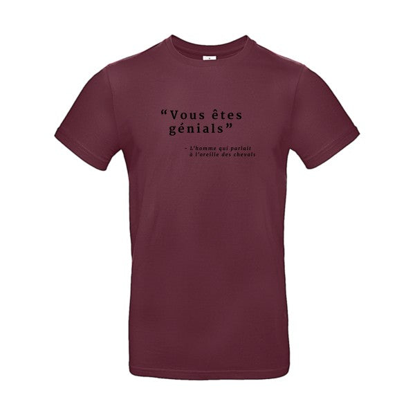 Vous êtes génialsFlex noir- T-shirt E190|Burgundy||2XL