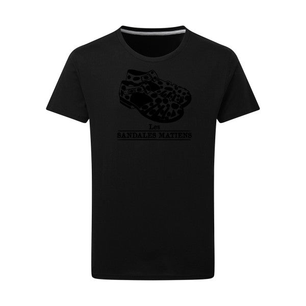 Les sandales matiens  Tshirt original Dark Black  4XL