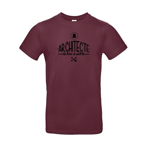 Architecte de bac à sableFlex noir- T-shirt E190|Burgundy||2XL