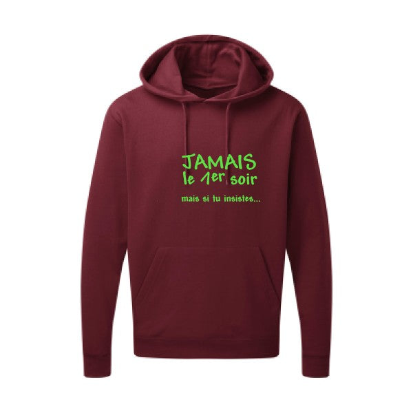 JAMAIS... Vert fluo SG - Hooded Sweatshirt Sweat capuche