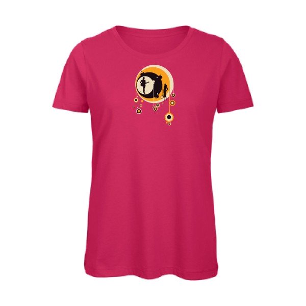 70-s- - t-shirt original femme Fuchsia