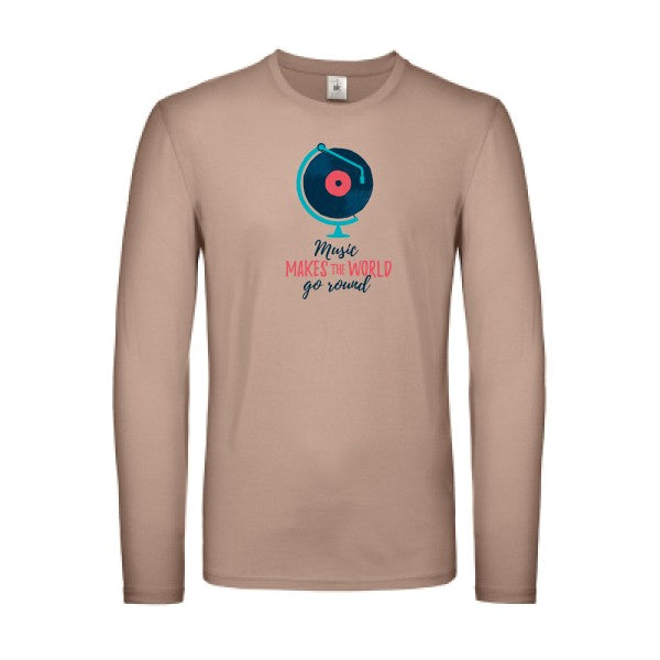 Music make world go round B&C - E150 LSL T-shirt manches longues léger