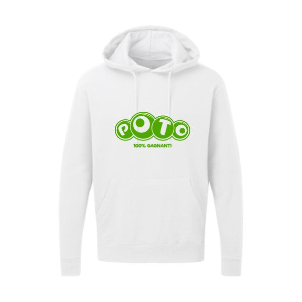 Poto Vert pomme |Sweat capuche imprimé homme