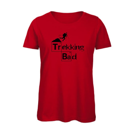 T shirt humour bio femme   femme bio|Trekking bad Noir 