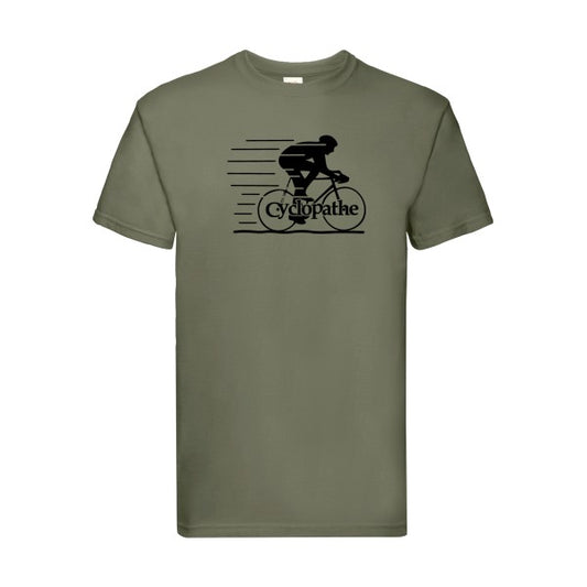 T-shirt|CYCLOPATHE ! |flex Noir| Fruit of the loom 205 g 