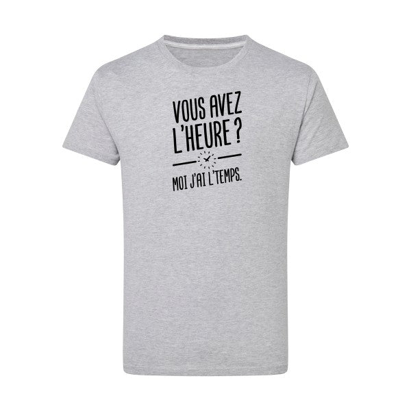 Vous avez l'heure? Moi j'ai l'temps. - Flex noir Tshirt original Light Oxford  5XL