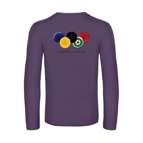 champion-olymp-hic-t-shirt-manches-longues-original-humour -Urban Purple