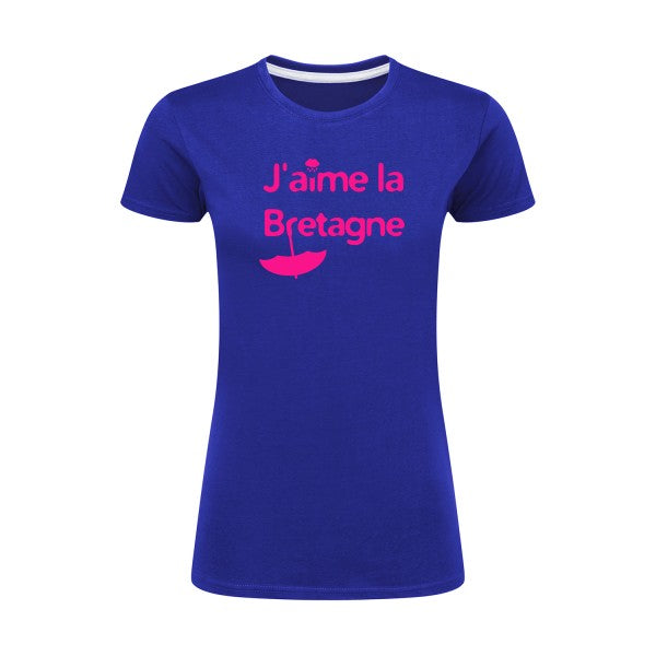 J'aime la Bretagne |Rose Fluo |T shirt original femme|SG