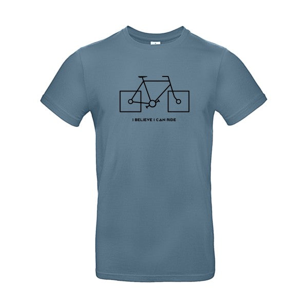 I believe I can rideFlex noir - E190 T-shirt|Stone Blue||2XL