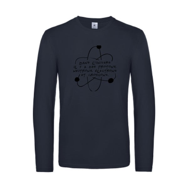 l univers - t shirt- manches- longues- original- humour- Navy impression Face