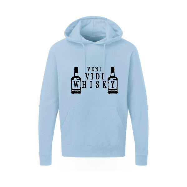 VENI VIDI WHISKY |Sweat  capuche humoristique noir 