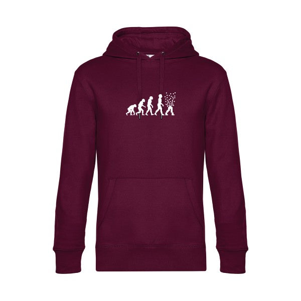 Evolution-numerique sweat shirt original Burgundy flex Blanc impression Face